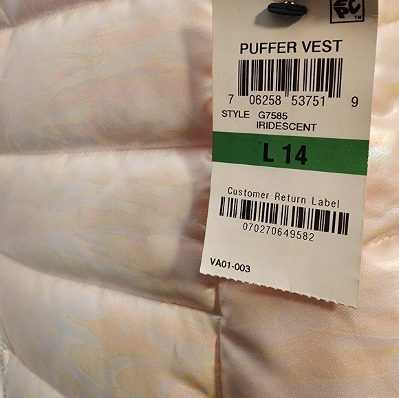 Nwt Idealogy Girls Iridescent Puffer Vest - Picture 5 of 5